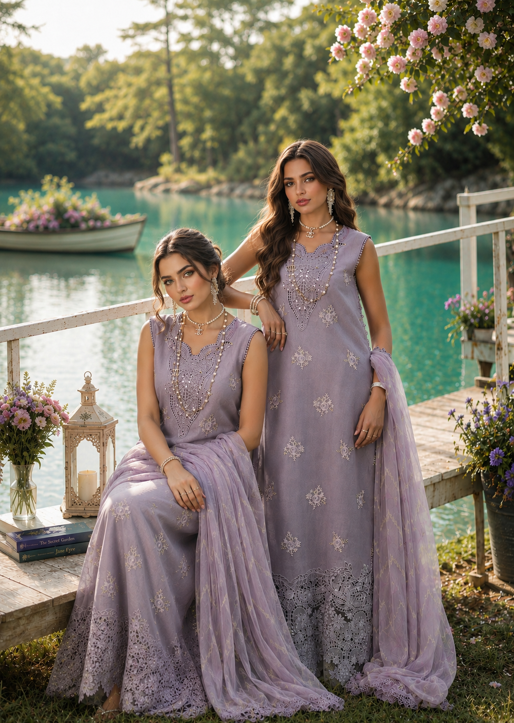 Noor by Saadia Asad | Noor Eid Printskhas 26 | D4 – Lavender Lights