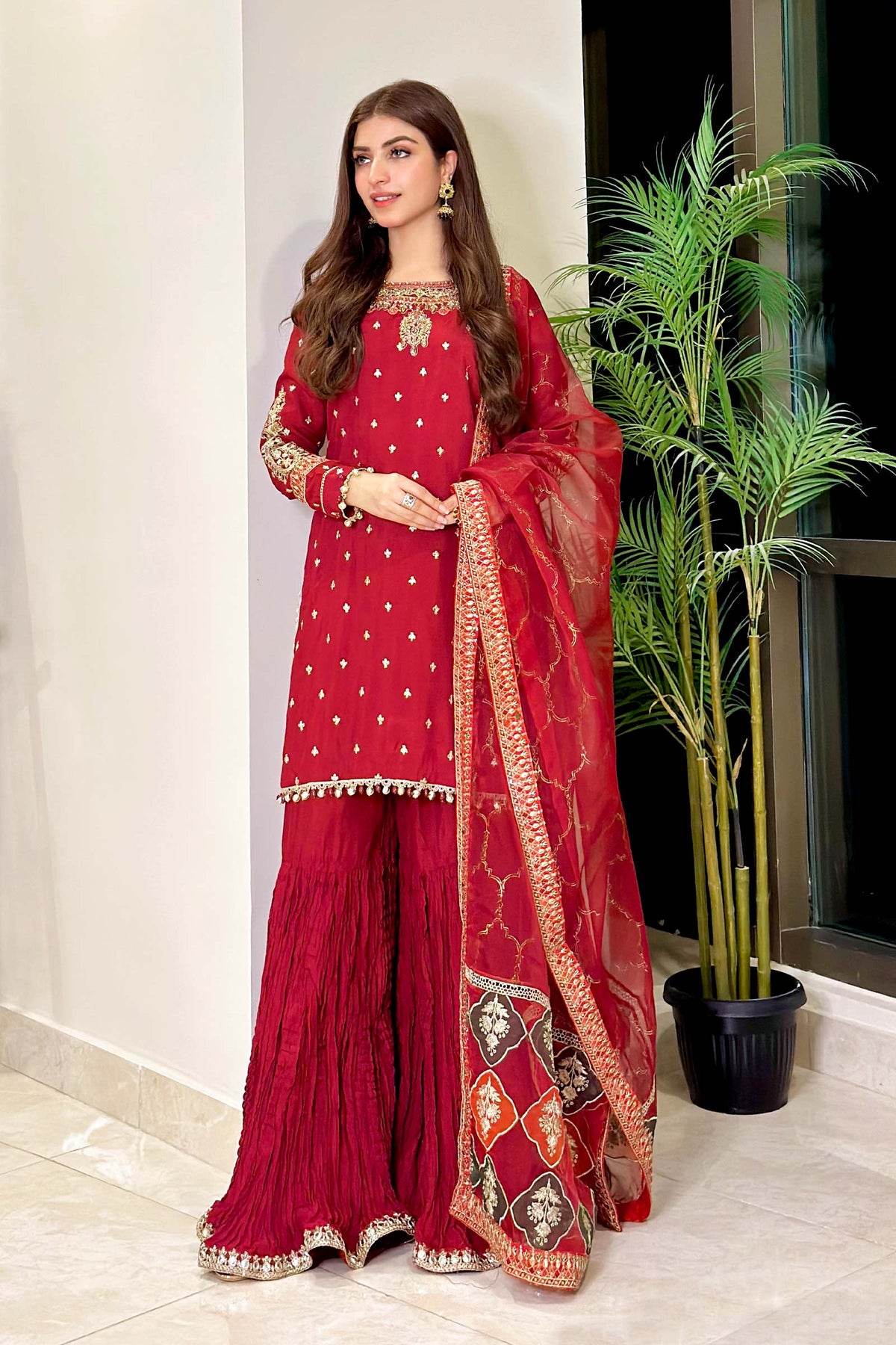 Maria B | Luxury Formals | SF-EA23-18R1-Maroon