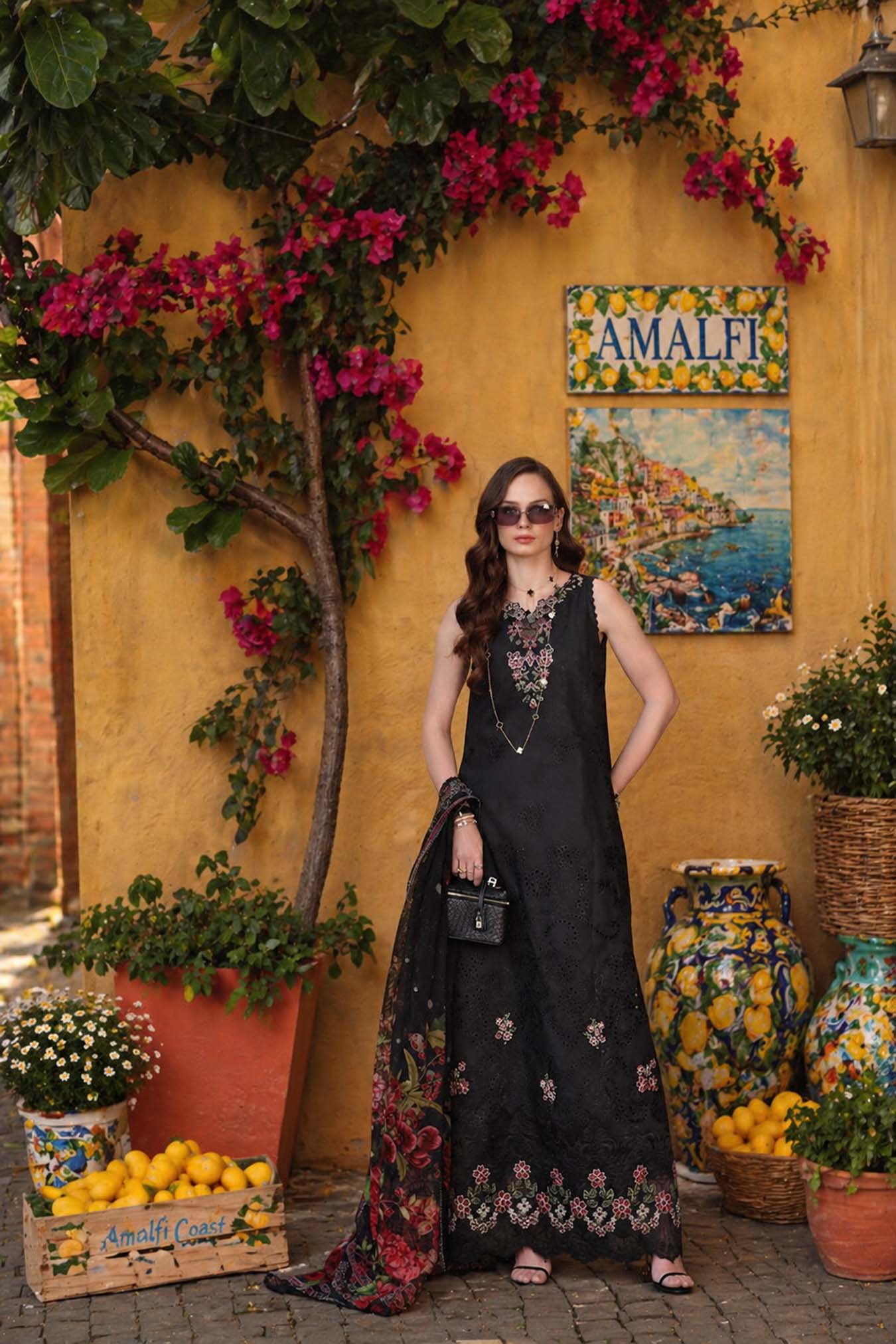 Noor by Saadia Asad | Luxury Eid Schiffli Laserkari 26 | D5 - Raven Black