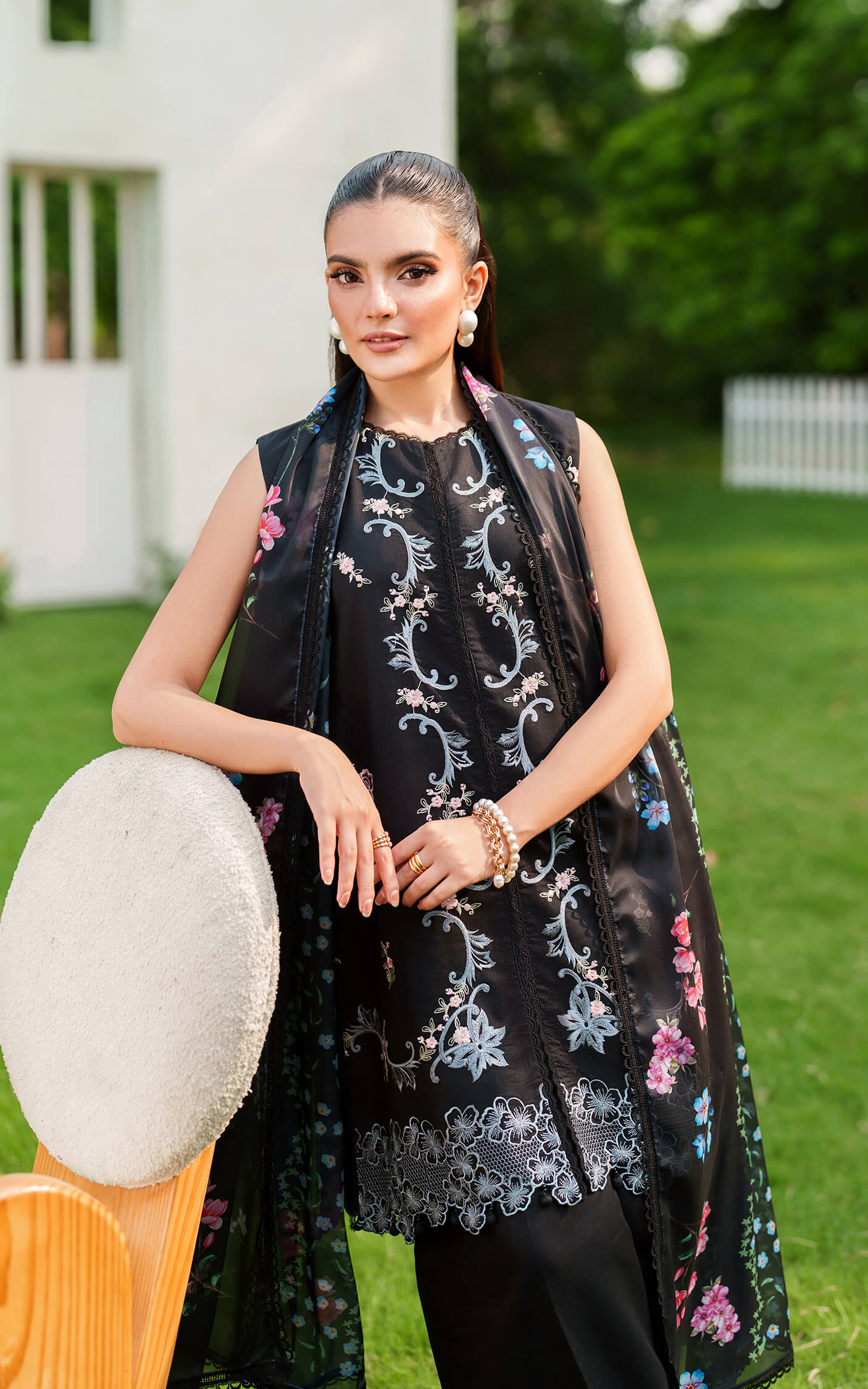 Asifa and Nabeel | Eden Cambric 25 | Ink Blossom ECU25-02