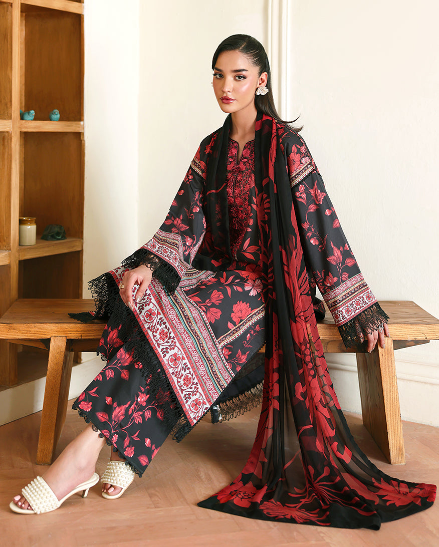 Roheenaz | Eclat Garden Printed Lawn | Iris Garden