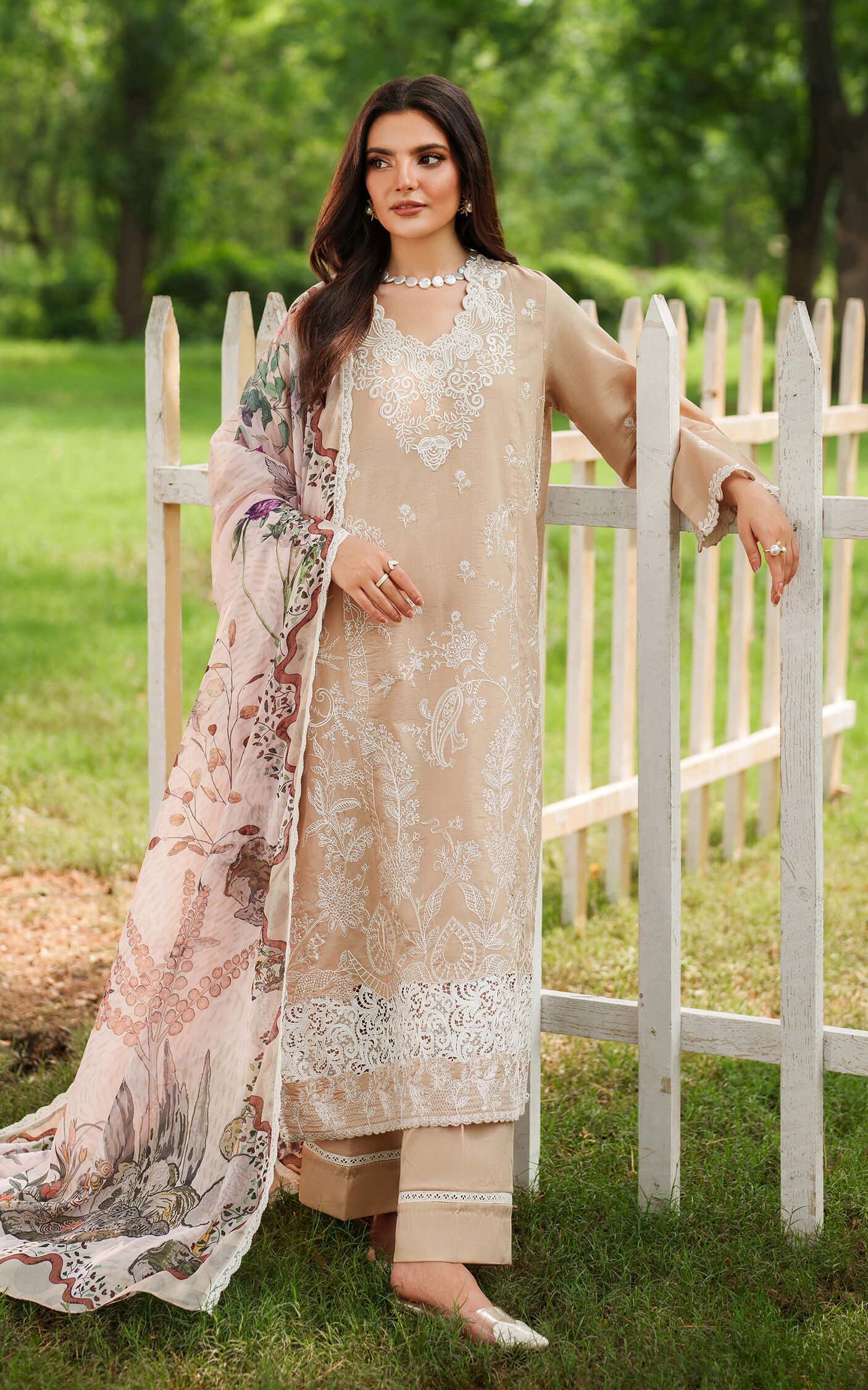 Asifa and Nabeel | Eden Cambric 25 | Ivory Haze ECU25-03