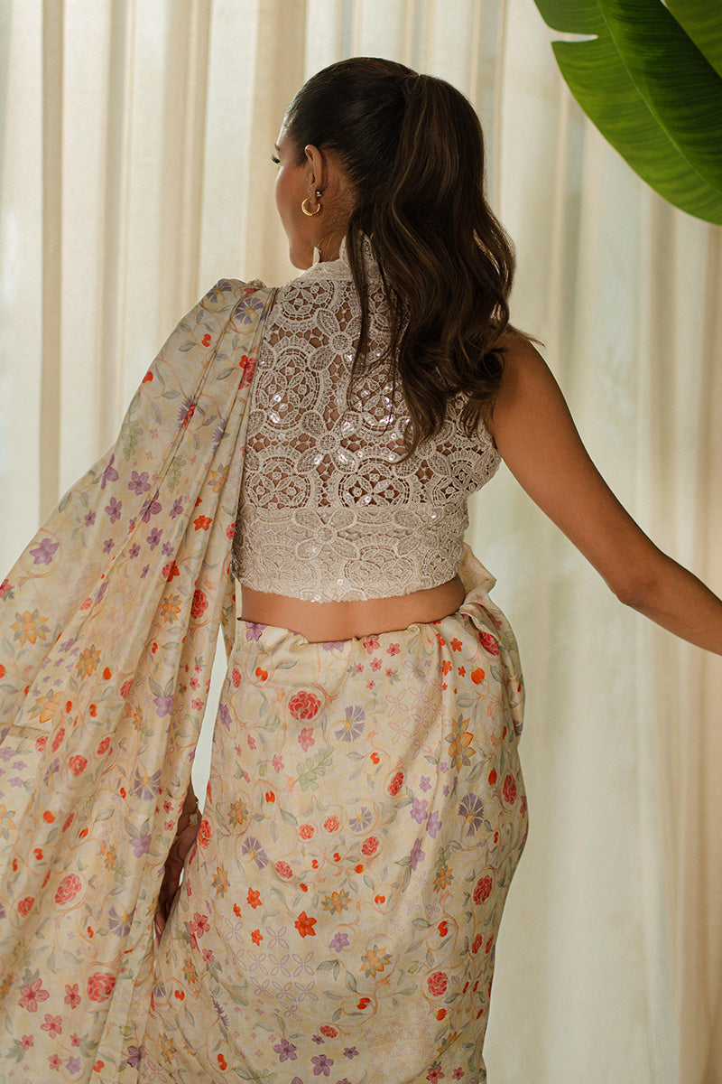 Mina Hasan | Signature Pret | Wrapped Goddess Stitched Saree
