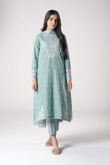 Maria B | Basics RTW | 3 Pc Embroidered Mesh Lurex Dots Suit | MB-CS25-142
