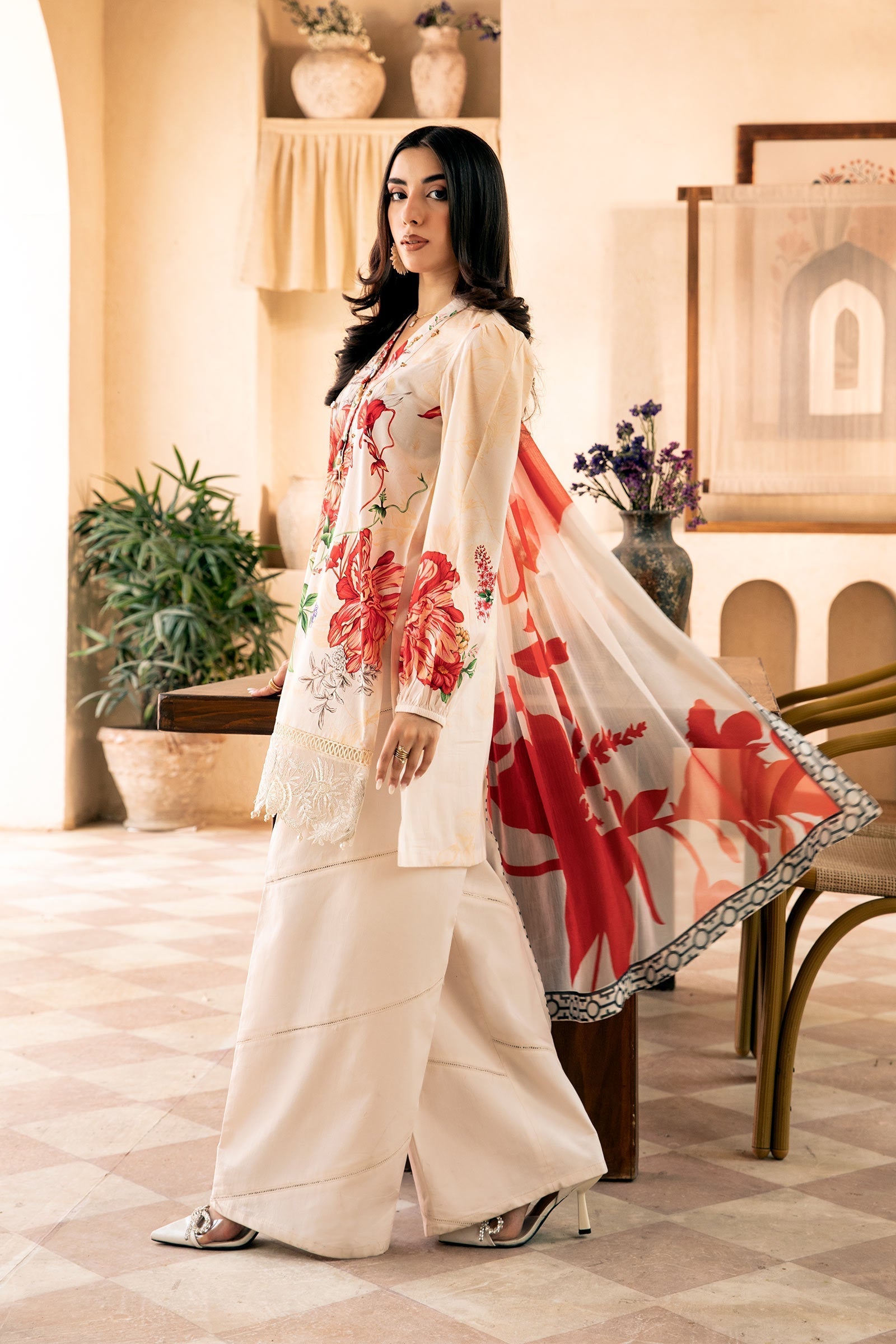 Maria B | Eid Basic Lawn | MB-CUS25-907B