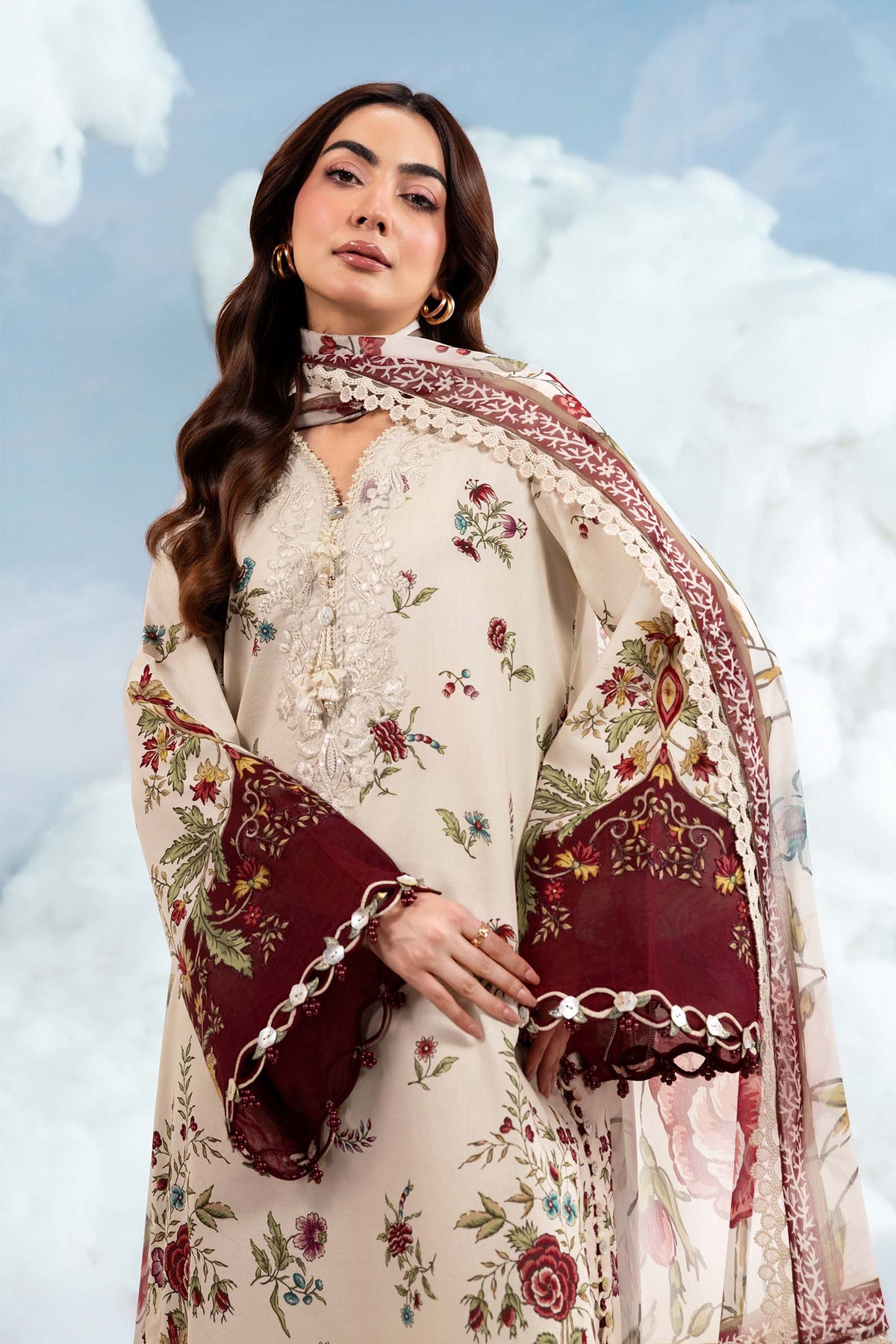 Maria B | M Basics Dreamscape Eid Lawn | MB-CUSV14-01A