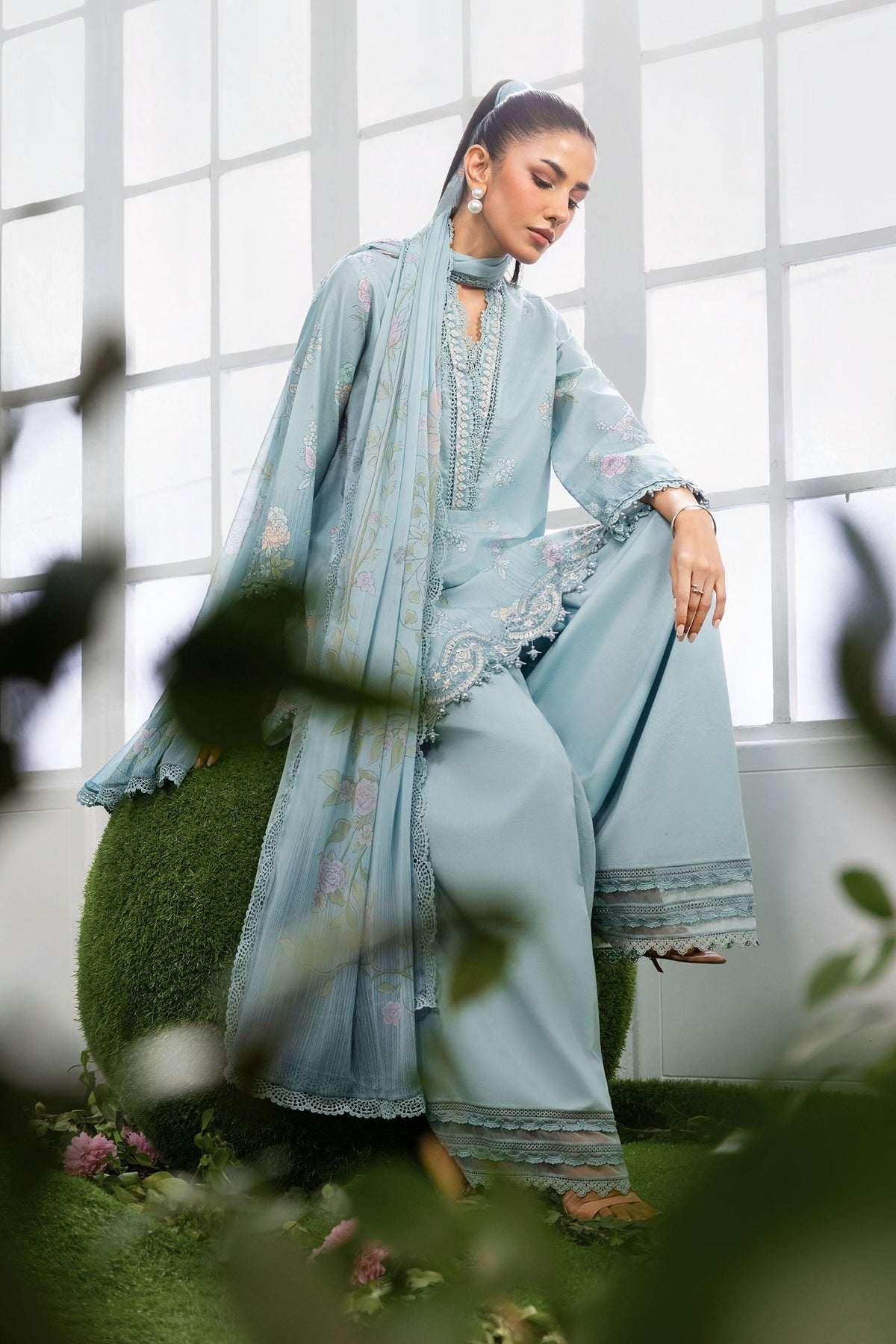 Maria B | M Basics Dreamscape Eid Lawn | MB-CUSV14-02B