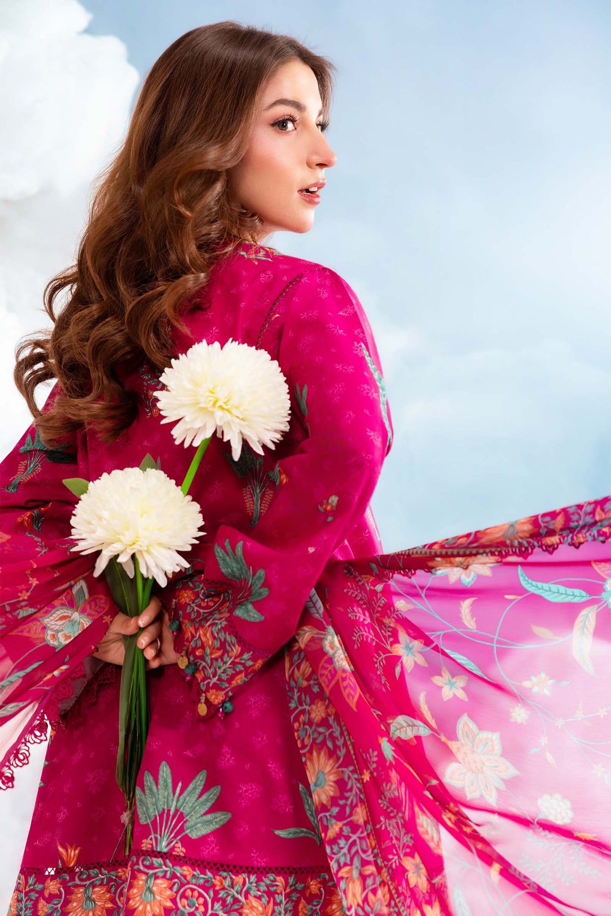 Maria B | M Basics Dreamscape Eid Lawn | MB-CUSV14-03B