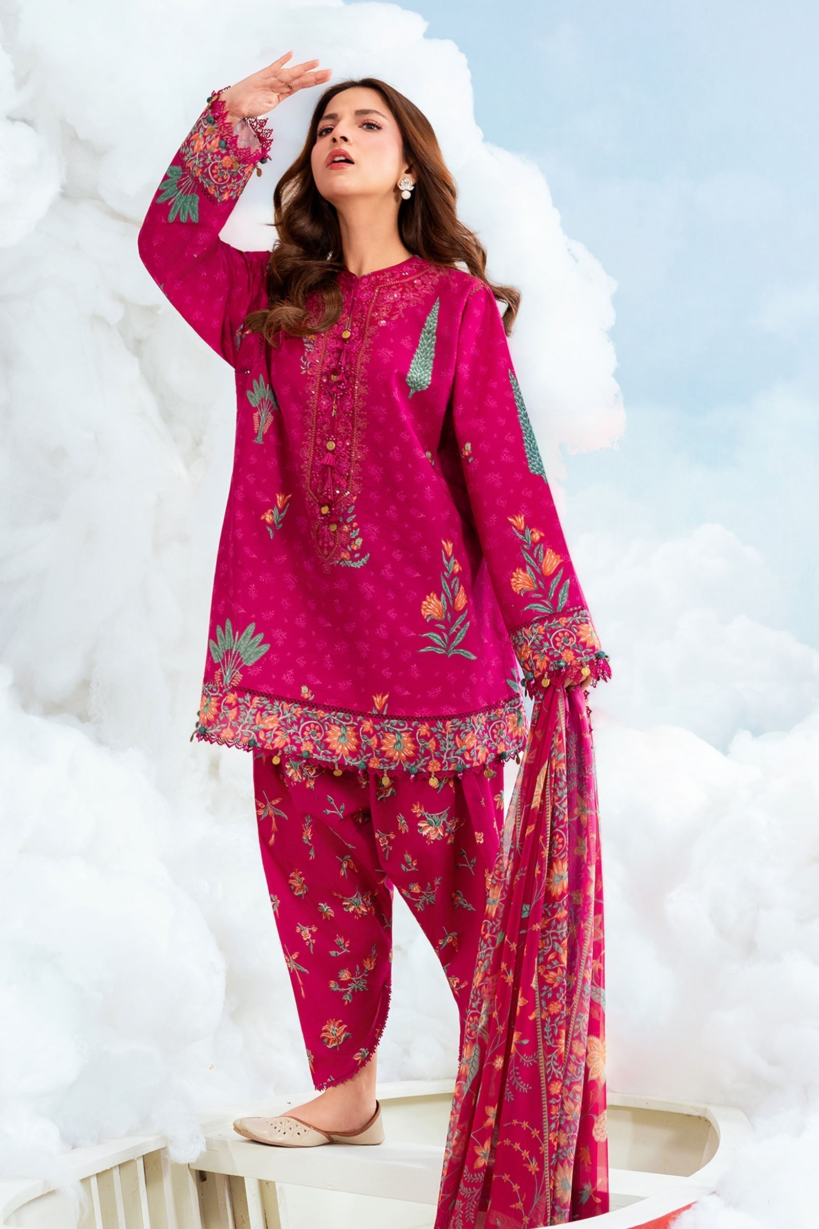 Maria B | M Basics Dreamscape Eid Lawn | MB-CUSV14-03B