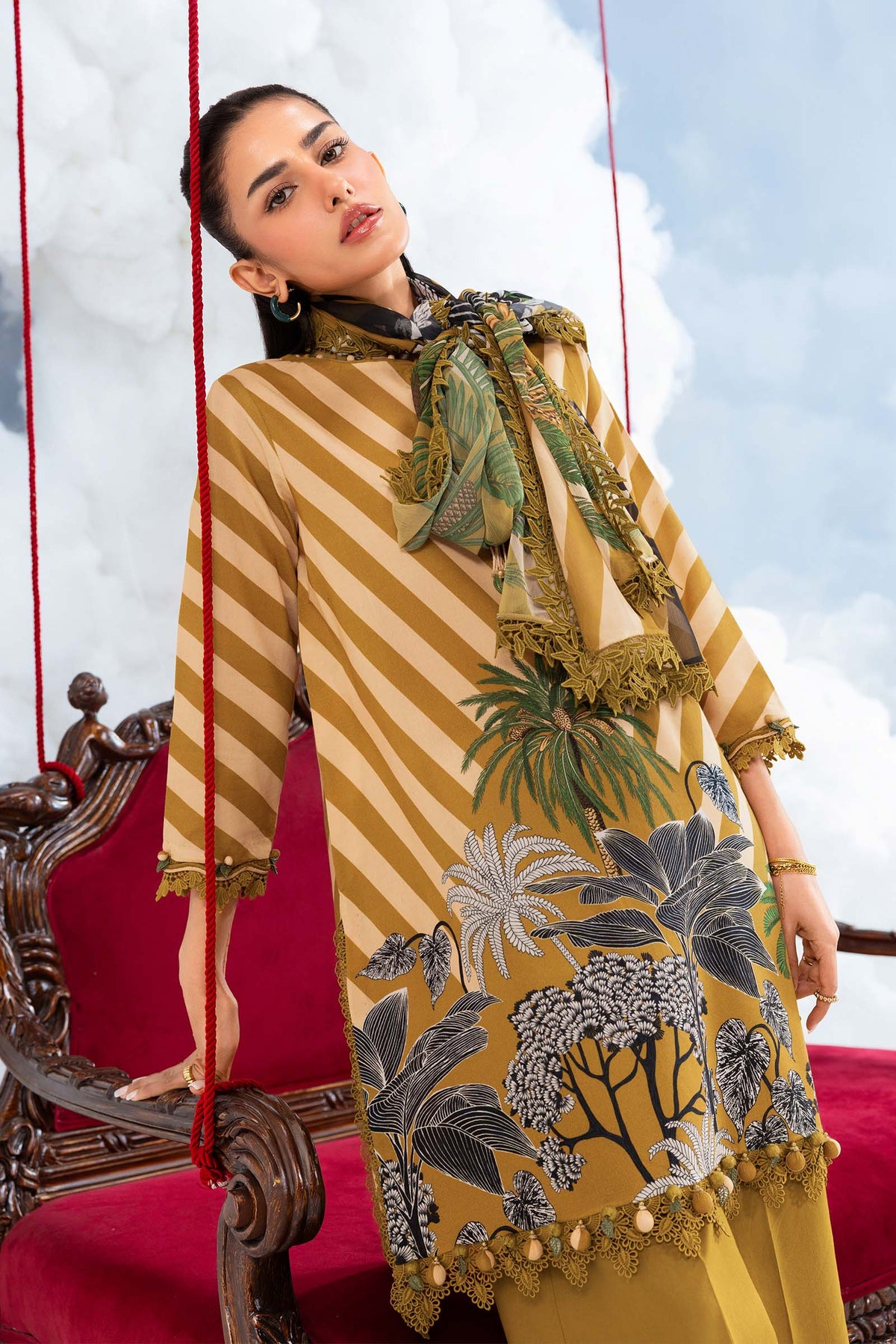 Maria B | M Basics Dreamscape Eid Lawn | MB-CUSV14-08A
