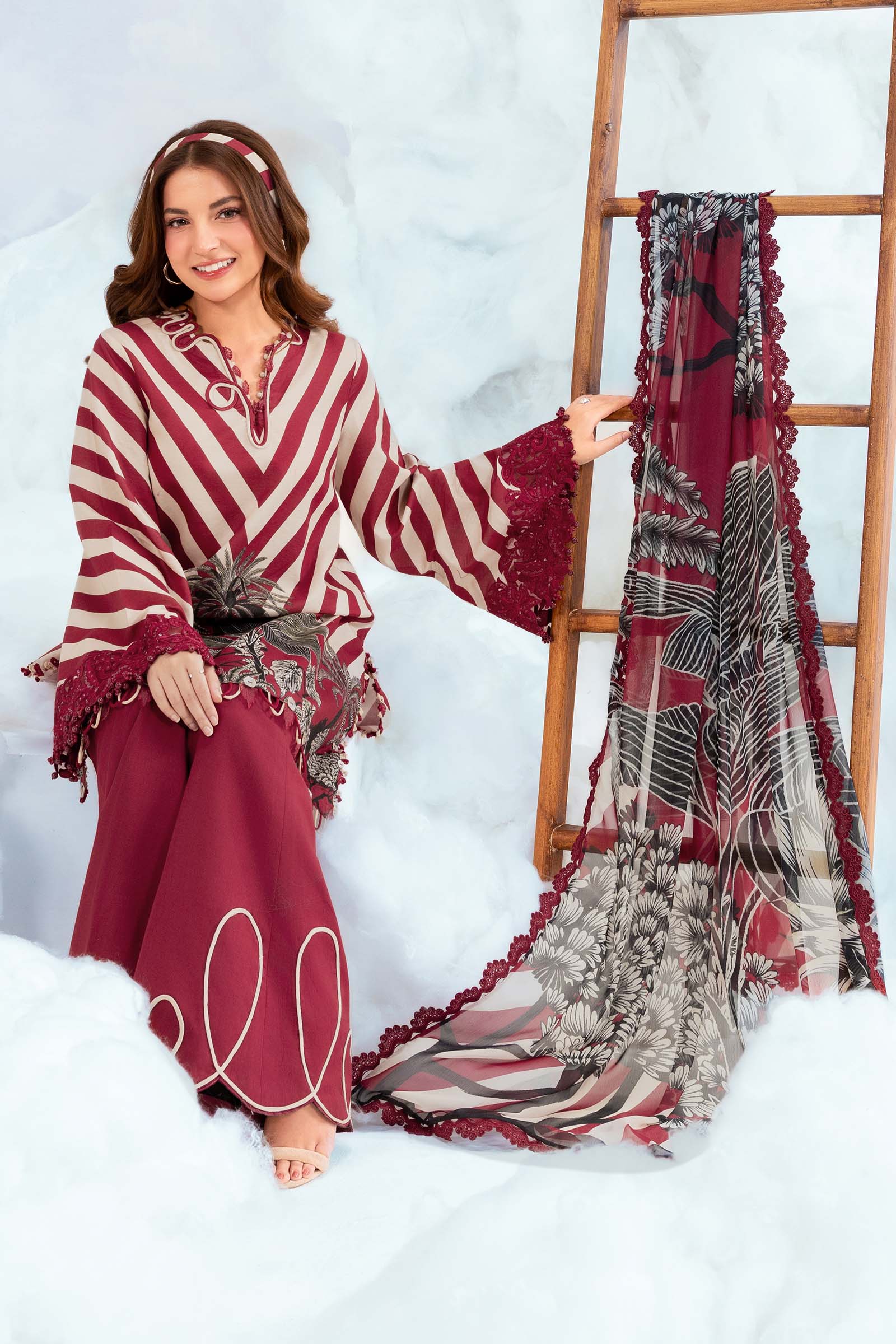 Maria B | M Basics Dreamscape Eid Lawn | MB-CUSV14-08B
