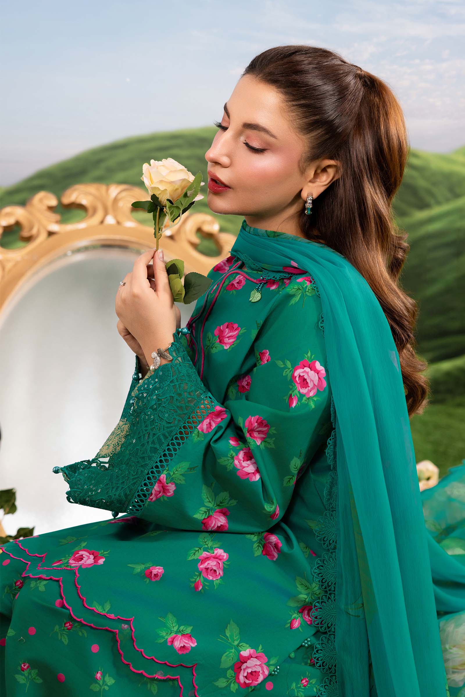 Maria B | M Basics Dreamscape Eid Lawn | MB-CUSV14-09A