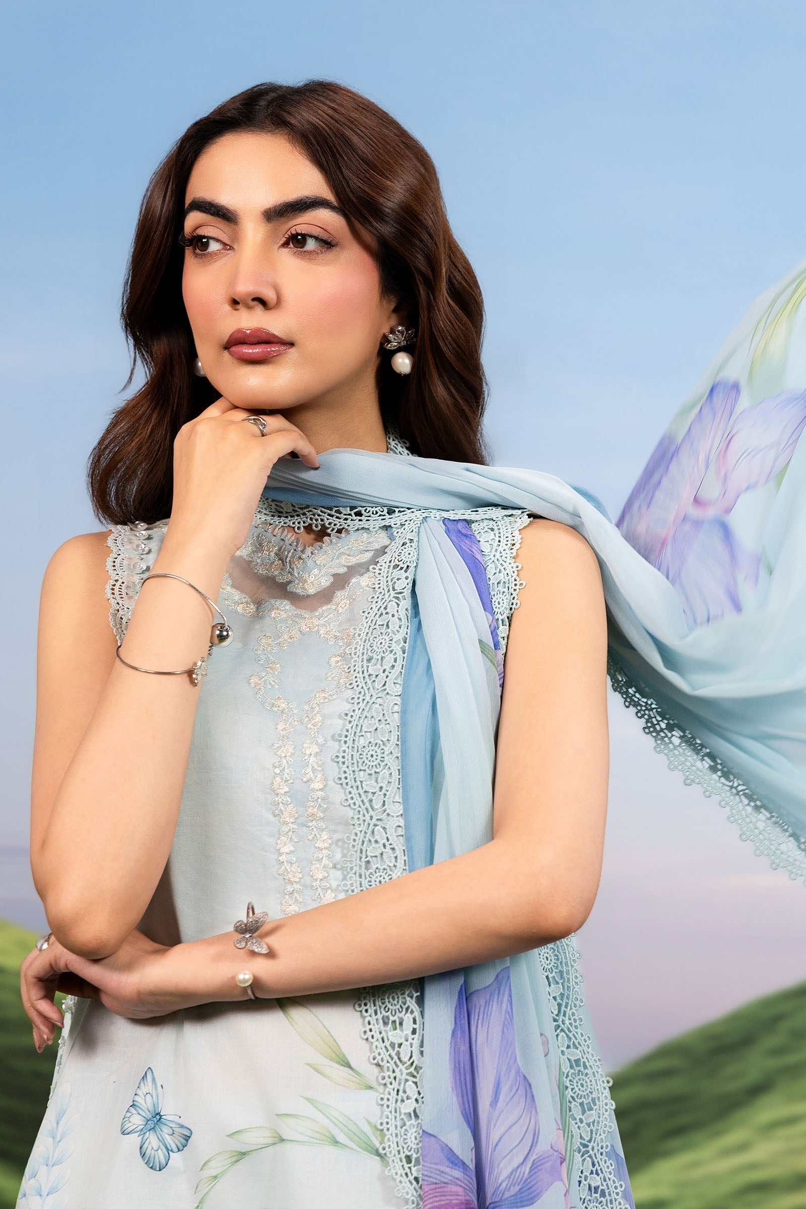 Maria B | M Basics Dreamscape Eid Lawn | MB-CUSV14-10A