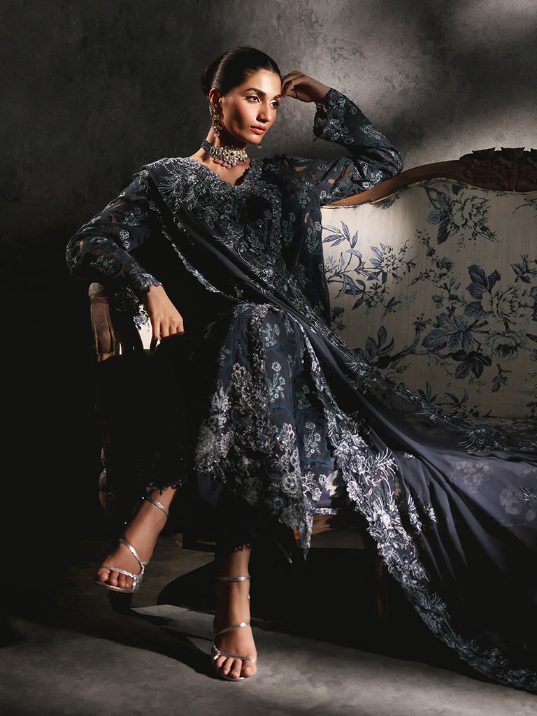 Rajbari | Sage Chiffon Edit | Seran