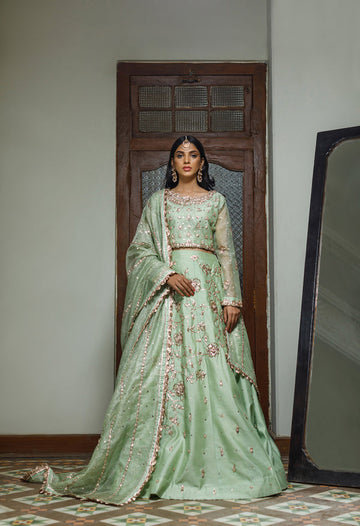 Wahajmkhan | Bahar Begum Formals | MINT BAHAR LEHNGA