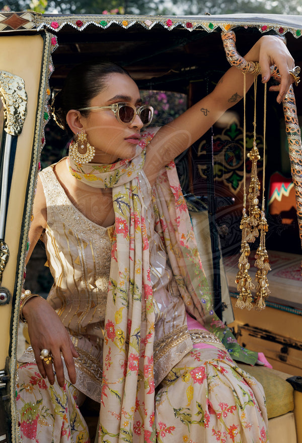 Layla Chatoor | Luxury Pret | Raya Luxe Gharara Set Dupatta