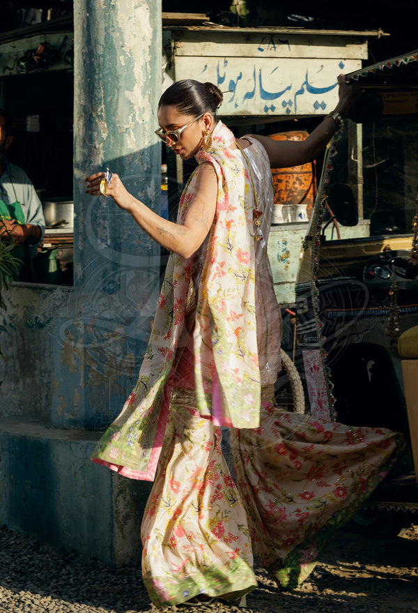 Layla Chatoor | Luxury Pret | Raya Luxe Gharara Set Dupatta