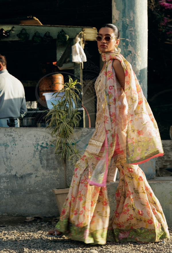 Layla Chatoor | Luxury Pret | Raya Luxe Gharara Set Dupatta