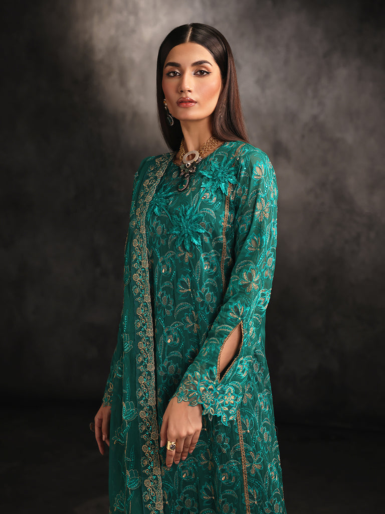 Rajbari | Sage Chiffon Edit | Opulance
