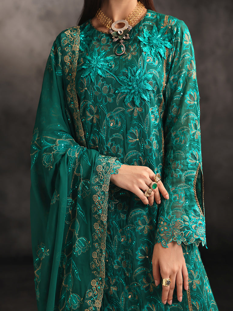 Rajbari | Sage Chiffon Edit | Opulance
