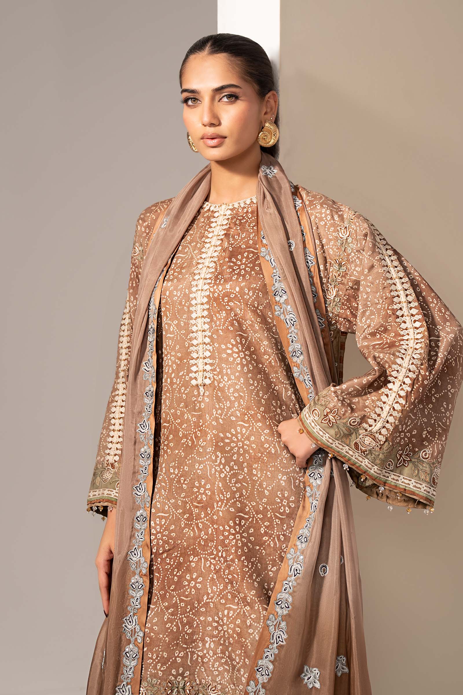 Maria B | Luxury Formals | MST-EF26-18-Brown