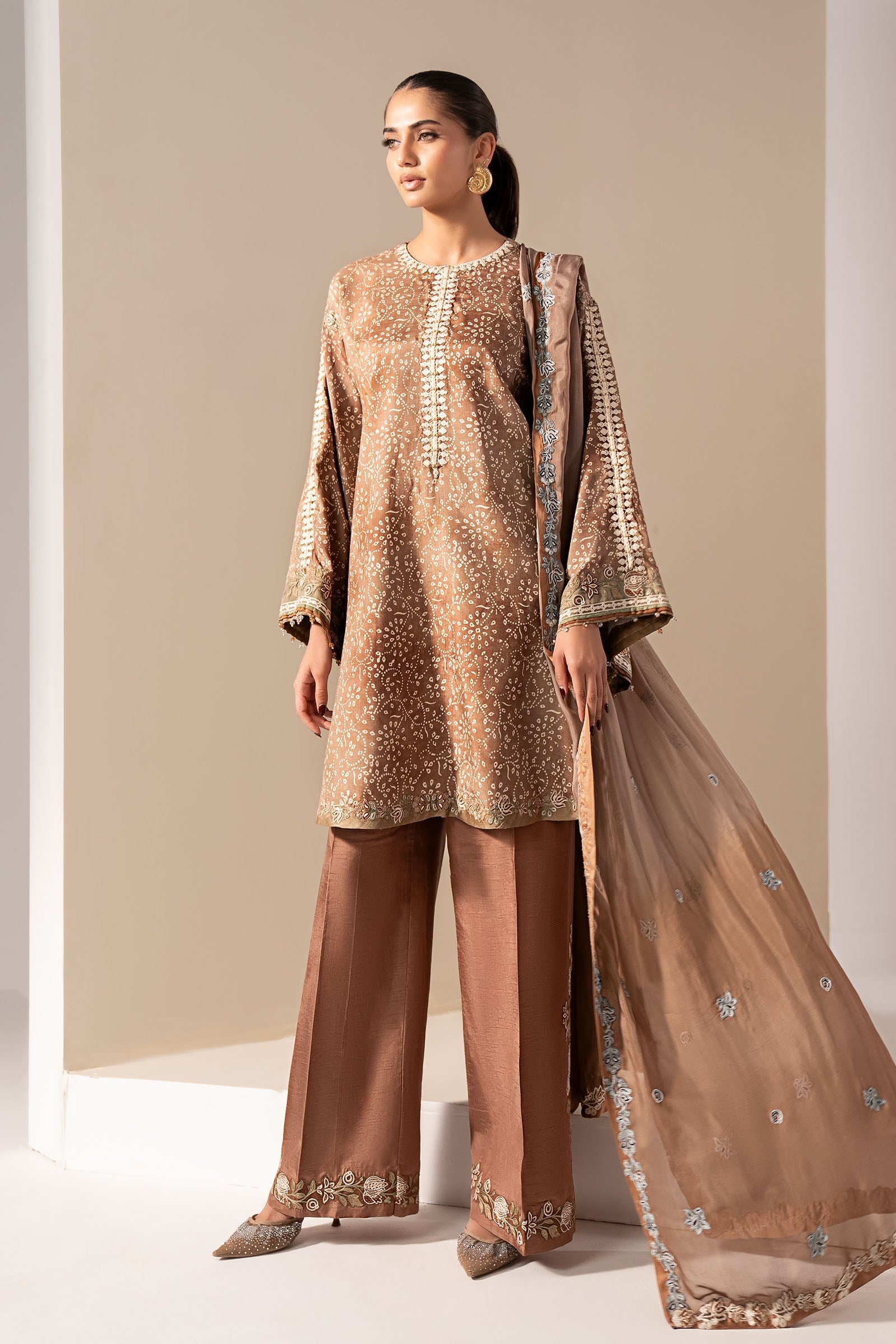 Maria B | Luxury Formals | MST-EF26-18-Brown