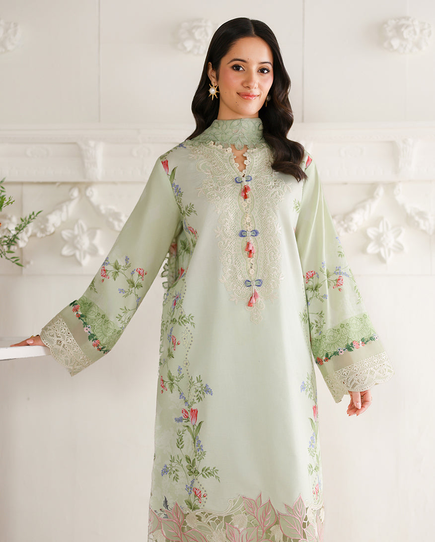 Roheenaz | Sunlit Tales Printed Embroidered Edit | Meadow Glow