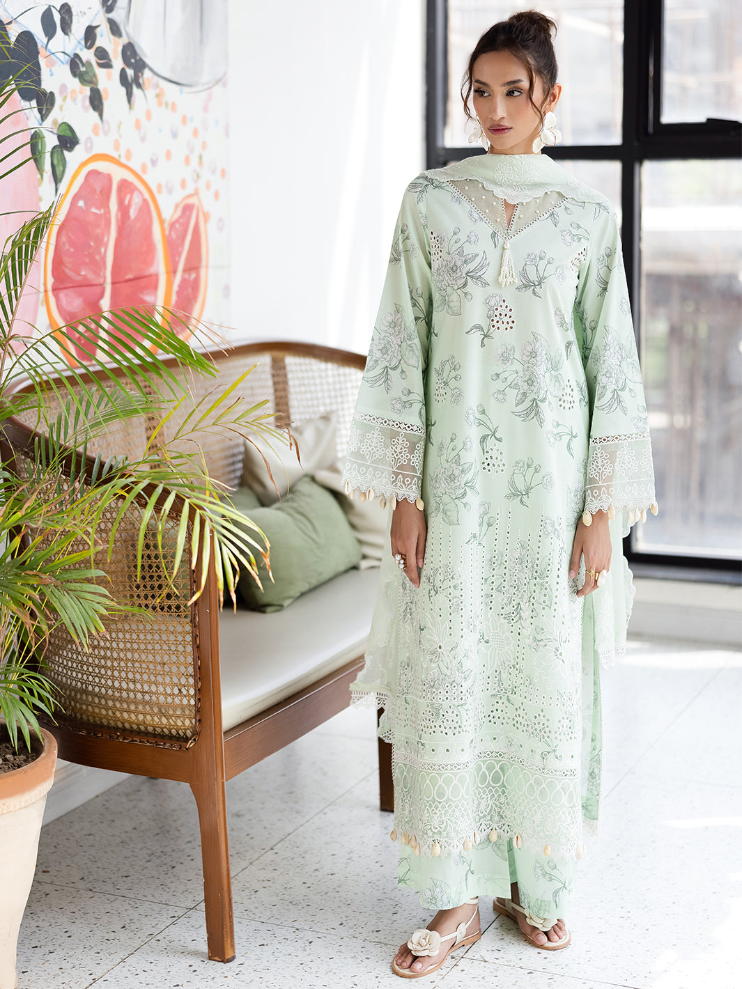 Mahnur | After Hours Luxury Lawn 25 | Mint Mirage