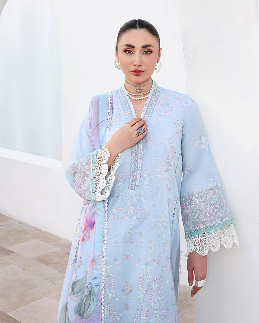 Roheenaz | Floral Reverie Luxury Lawn | Morning Petal