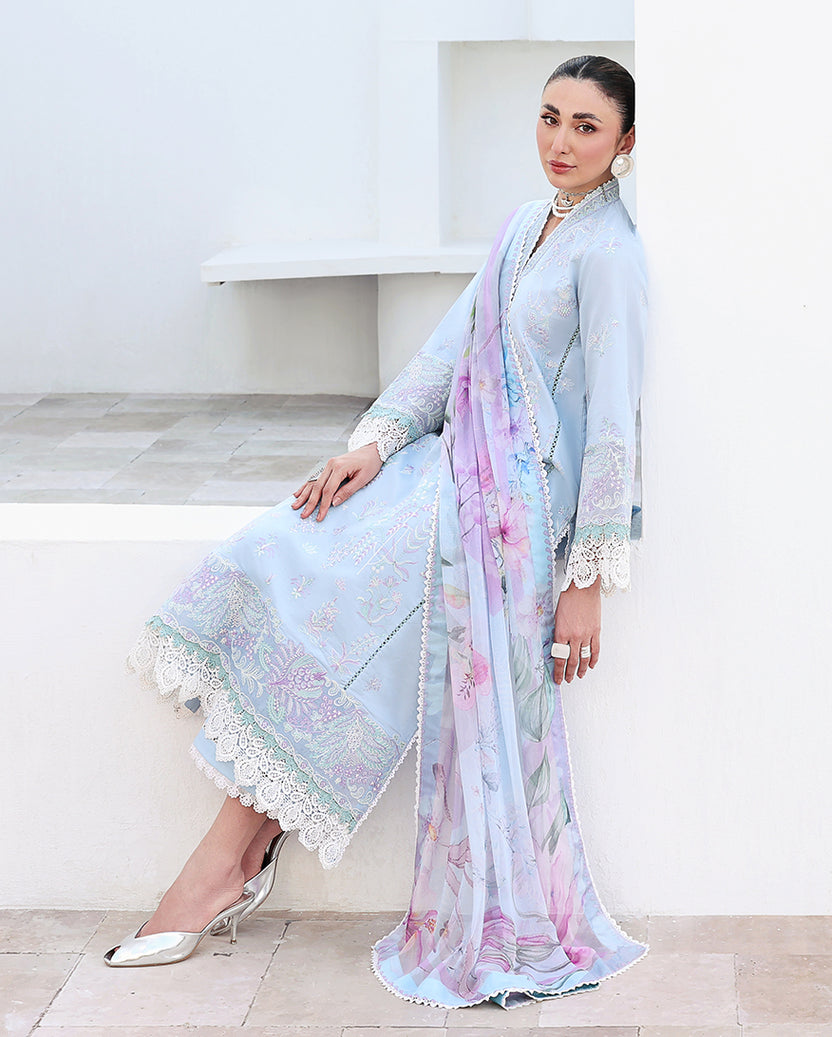 Roheenaz | Floral Reverie Luxury Lawn | Morning Petal