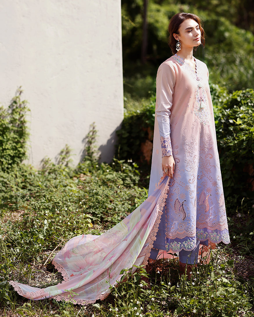 Mushq | Solace Ombre Chikankari | Morning Veil