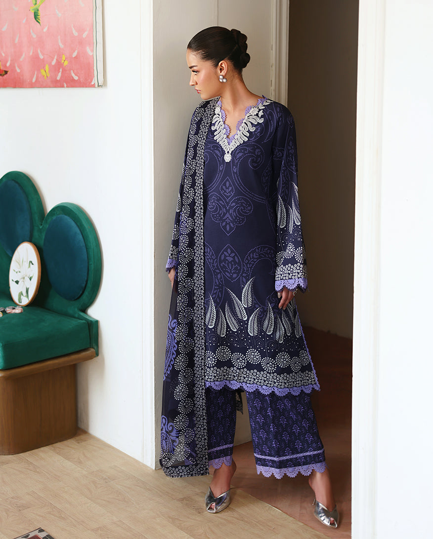 Roheenaz | Eclat Garden Printed Lawn | Orchid Garden