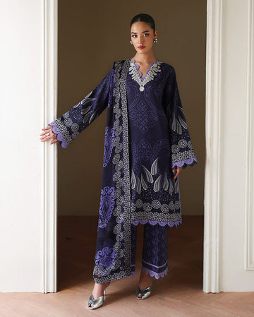 Roheenaz | Eclat Garden Printed Lawn | Orchid Garden