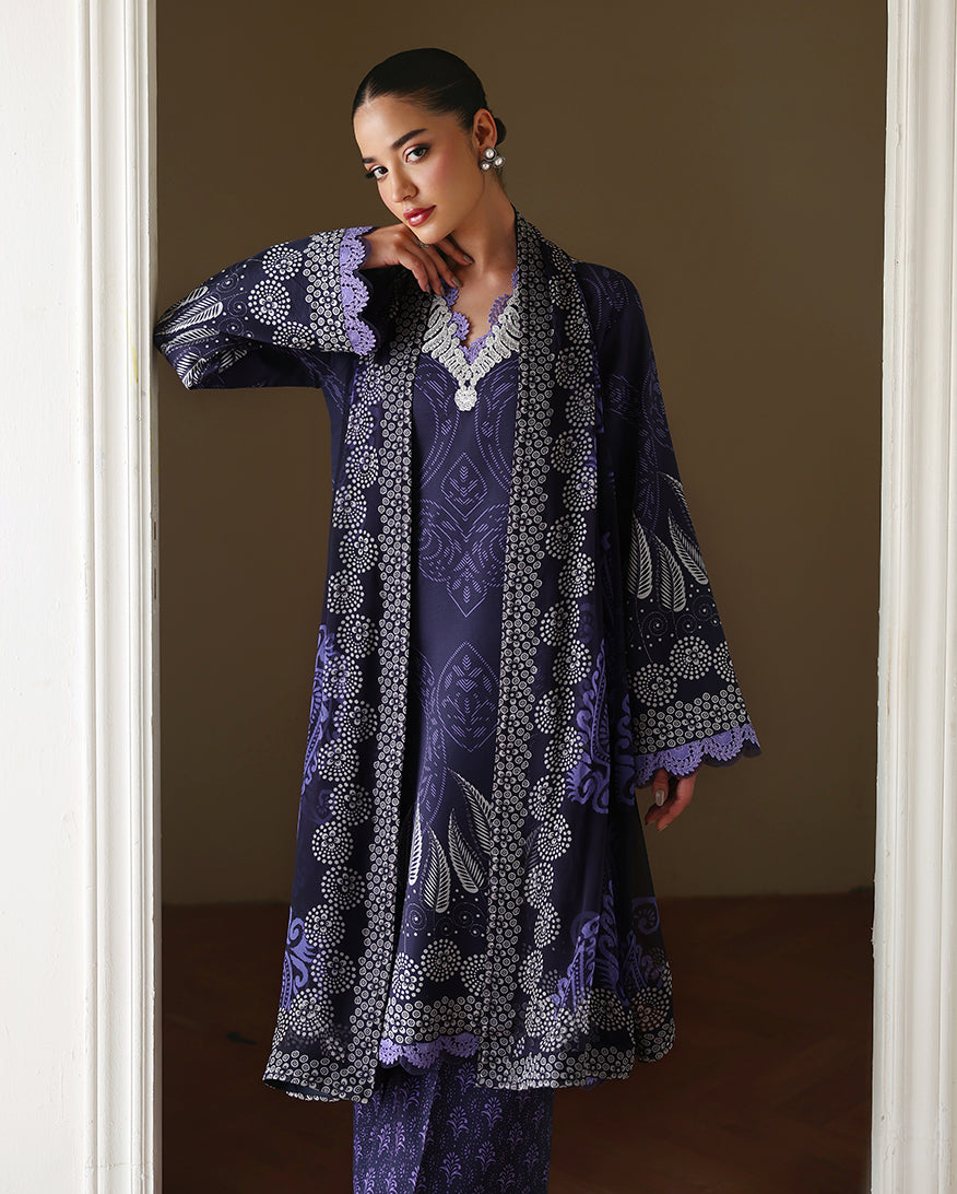 Roheenaz | Eclat Garden Printed Lawn | Orchid Garden