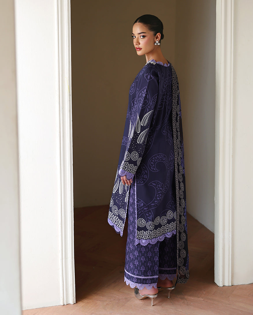 Roheenaz | Eclat Garden Printed Lawn | Orchid Garden