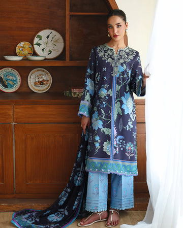 Roheenaz | Eclat Garden Printed Lawn | Orchid meadow