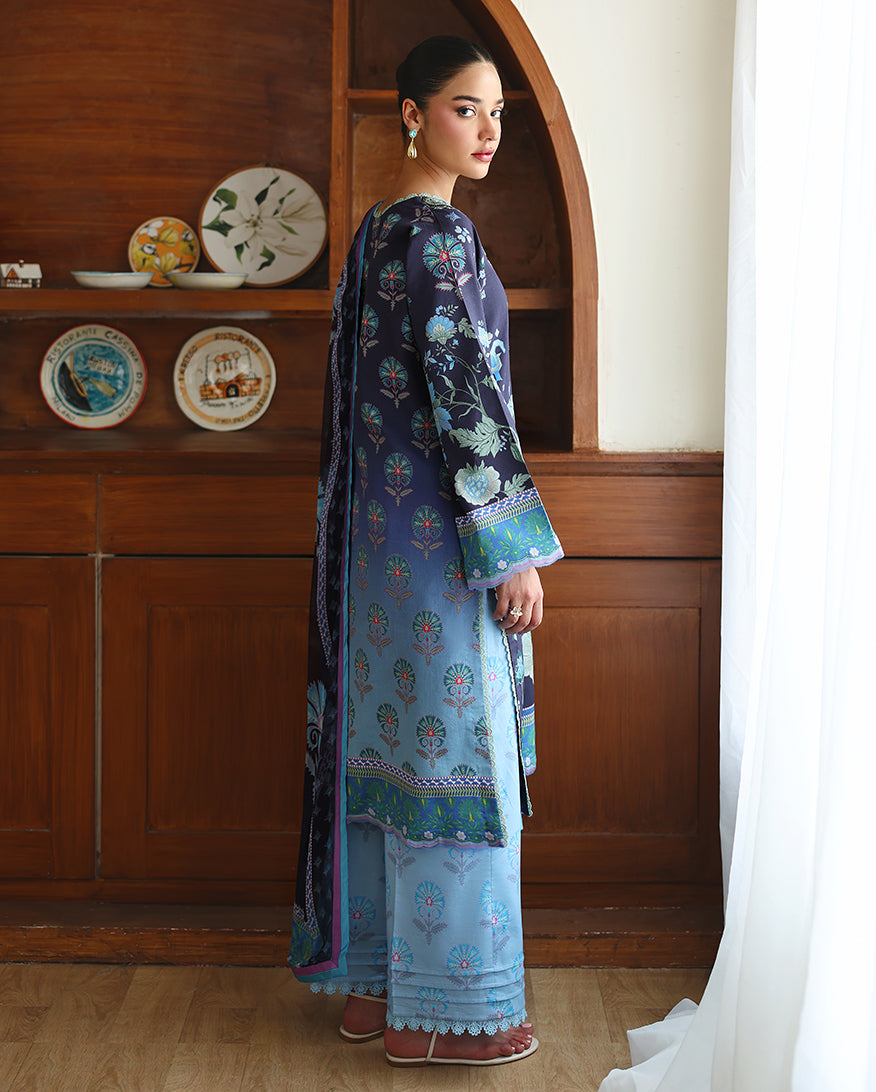 Roheenaz | Eclat Garden Printed Lawn | Orchid meadow