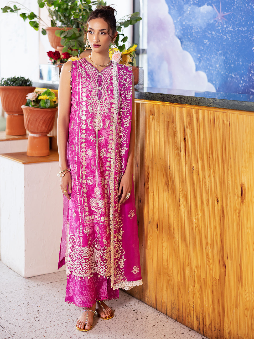 Mahnur | After Hours Luxury Lawn 25 | Peach Bellini