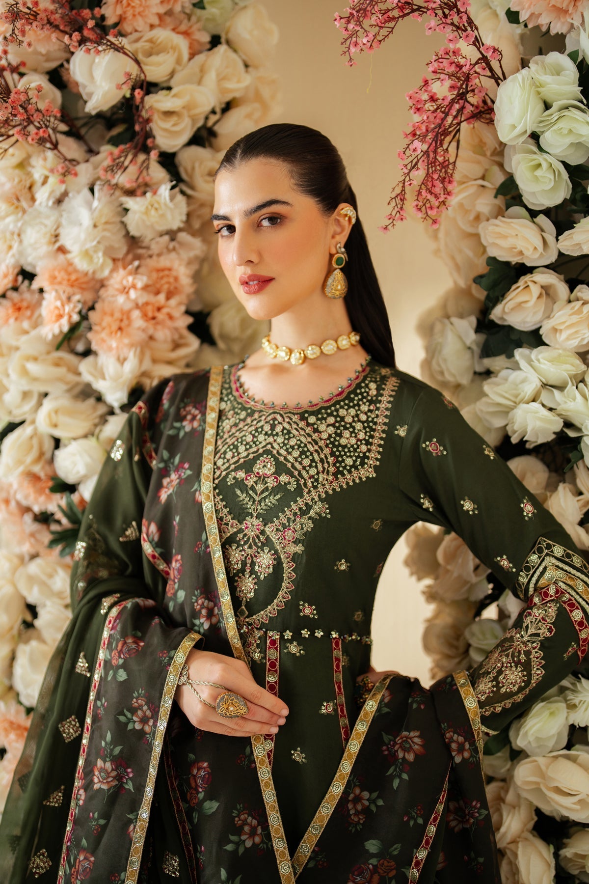 Alizeh | Luxury Raw Silk | AF-RS-03-PINE