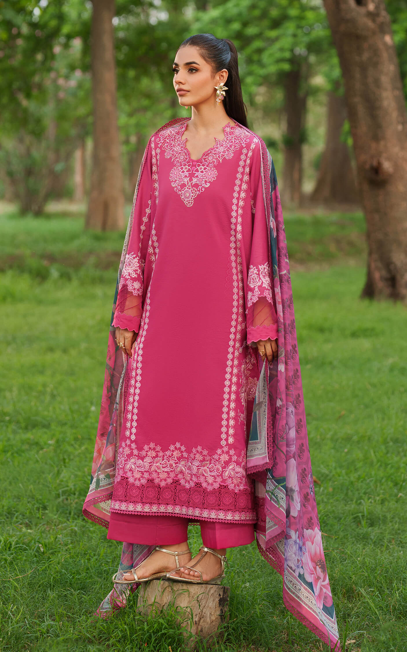 Asifa and Nabeel | Eden Cambric 25 | Pink Reverie ECU25-06