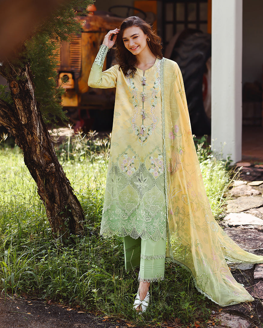 Mushq | Solace Ombre Chikankari | Quiet Bloom
