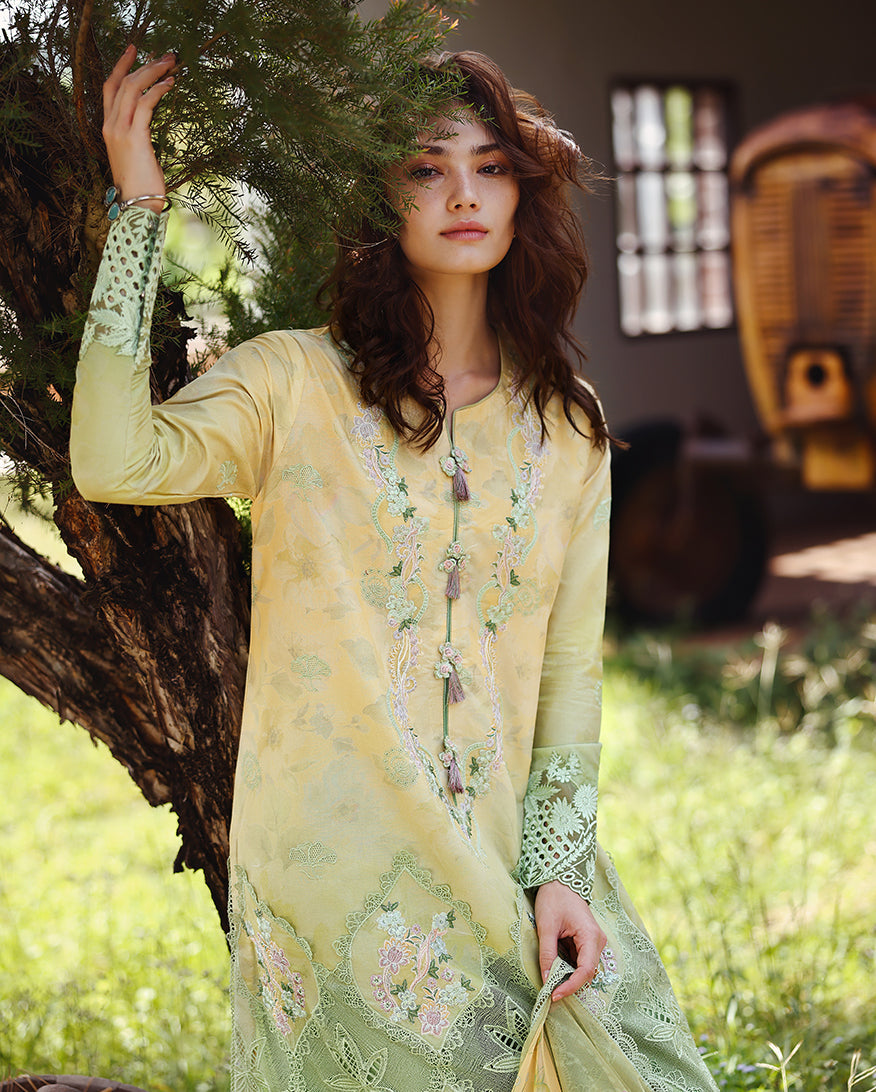 Mushq | Solace Ombre Chikankari | Quiet Bloom