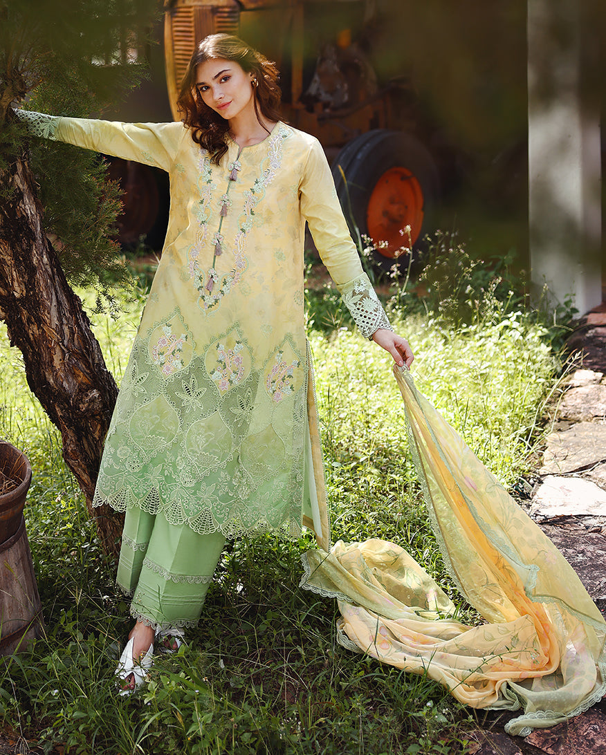 Mushq | Solace Ombre Chikankari | Quiet Bloom