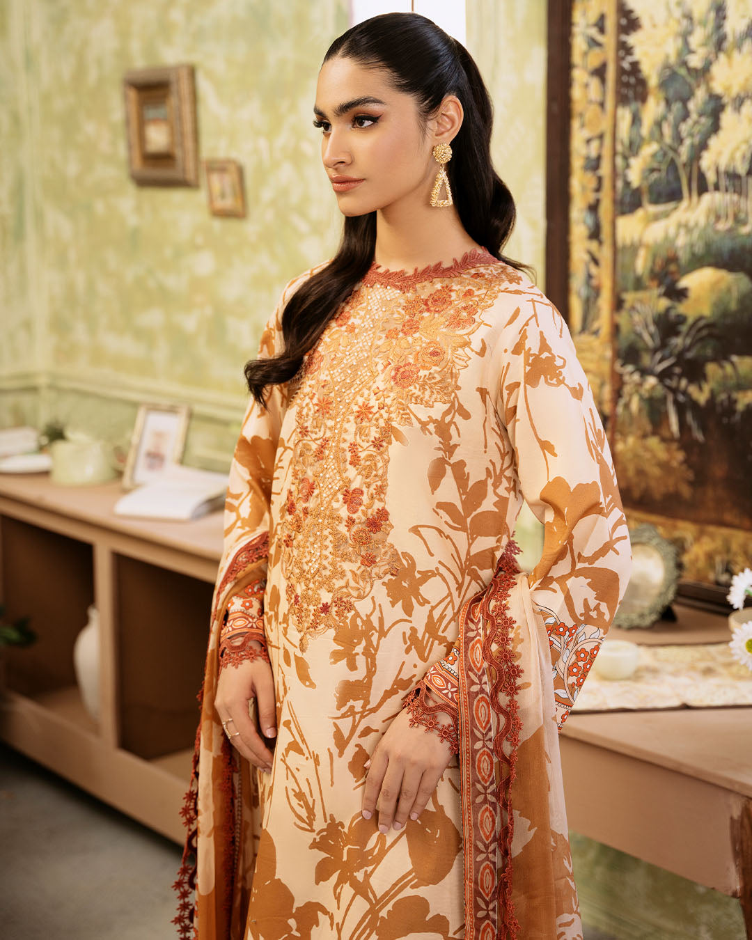 Roheenaz | Flora Printed Lawn | Harmonia