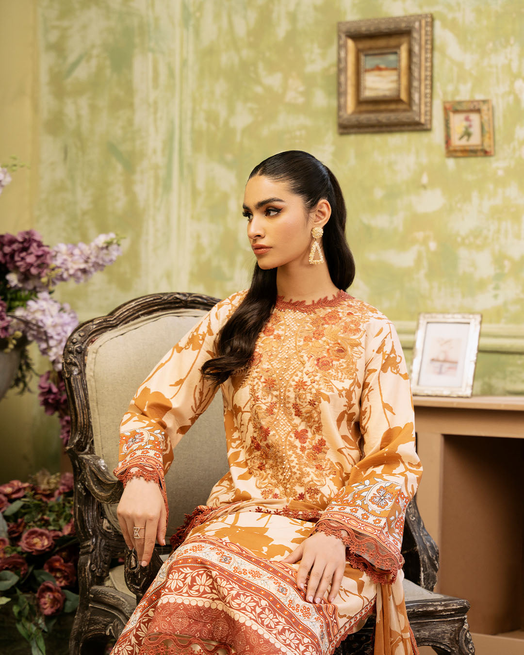 Roheenaz | Flora Printed Lawn | Harmonia