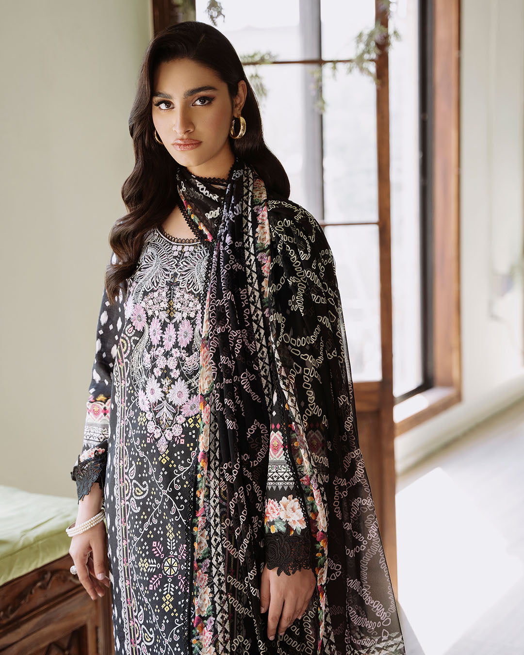 Roheenaz | Flora Printed Lawn | Veridian