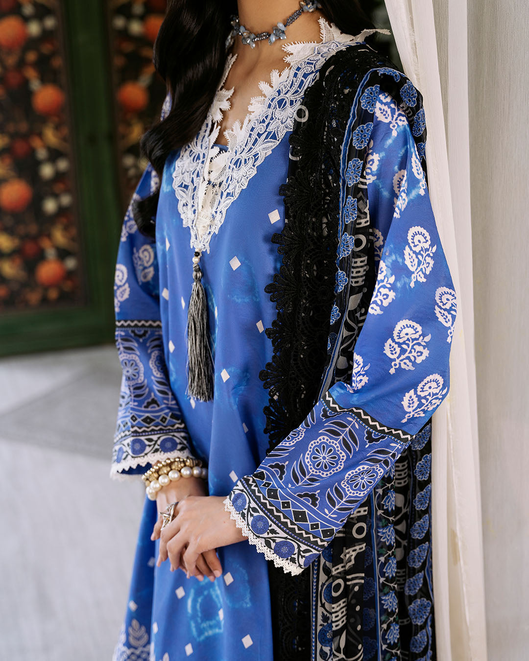 Roheenaz | Flora Printed Lawn | Ember