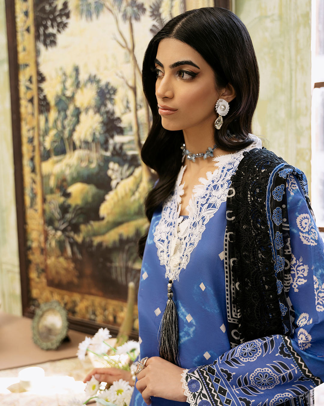 Roheenaz | Flora Printed Lawn | Ember