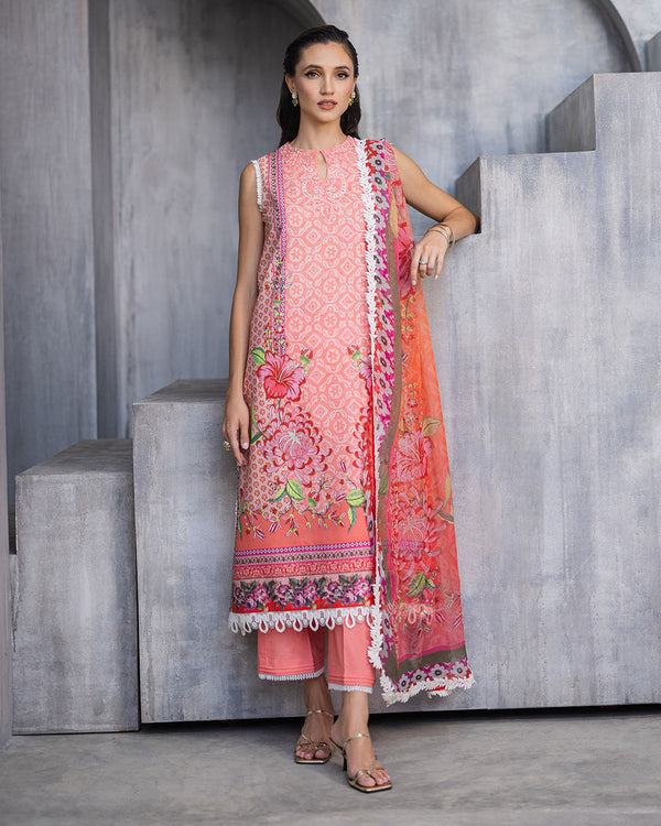 Roheenaz | Azalea Printed Lawn 24 | Sunset Serenade
