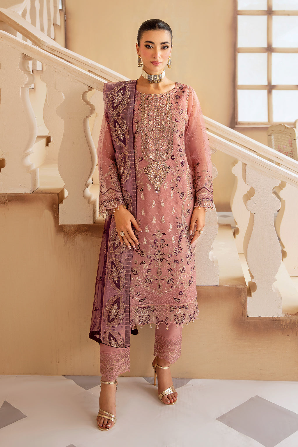 Ramsha | Minhal Organza Collection |  M-1210